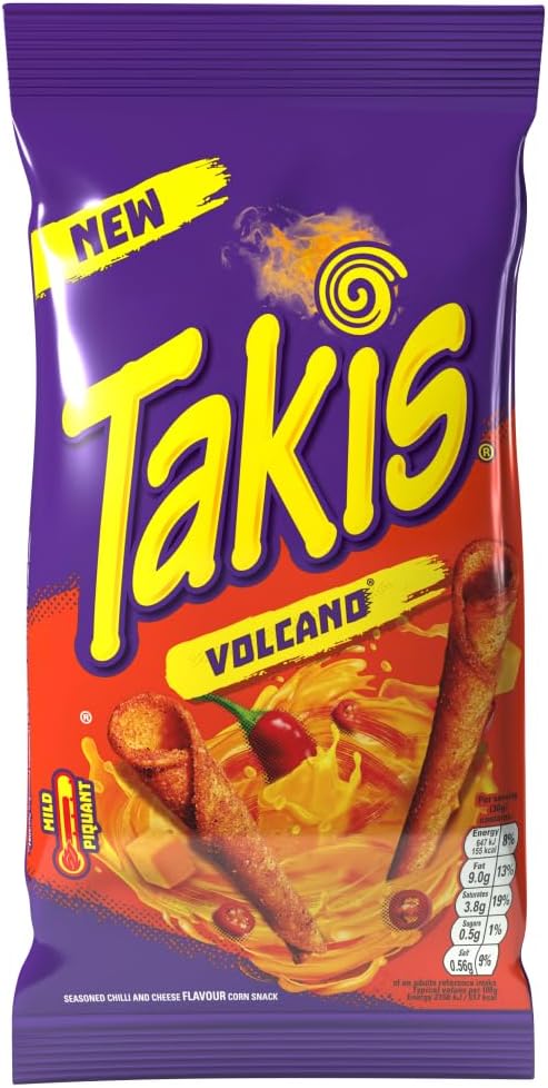 Takis Volcano Seasoned Chilli and Cheese Flavour Corn Snack 100g