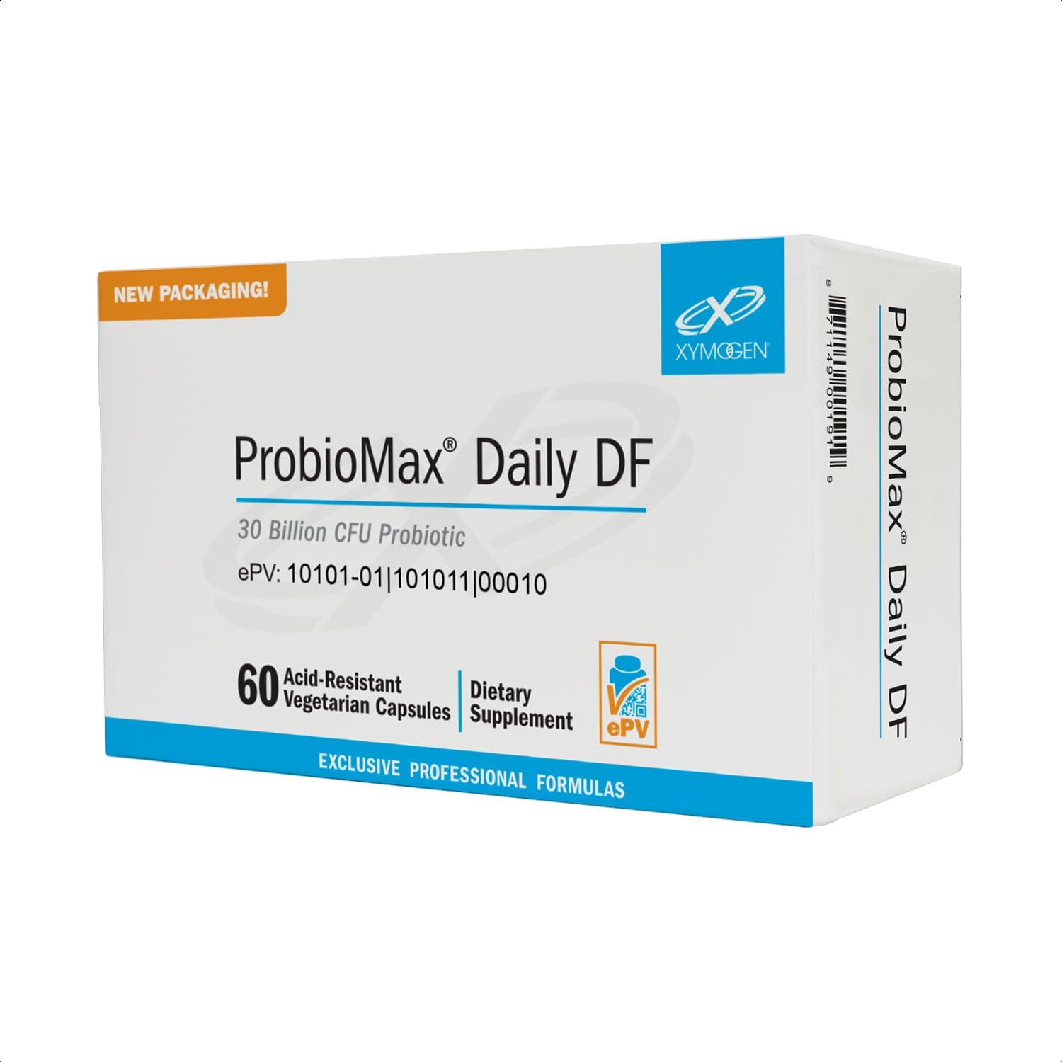 XYMOGEN ProbioMax Daily 30B - Vegetarian, Dairy & Gluten Free Probiotics for Digestive Health - Women's & Men's Probiotic Nutritional Supplements - Formerly ProbioMax Daily DF (60 Capsules)
