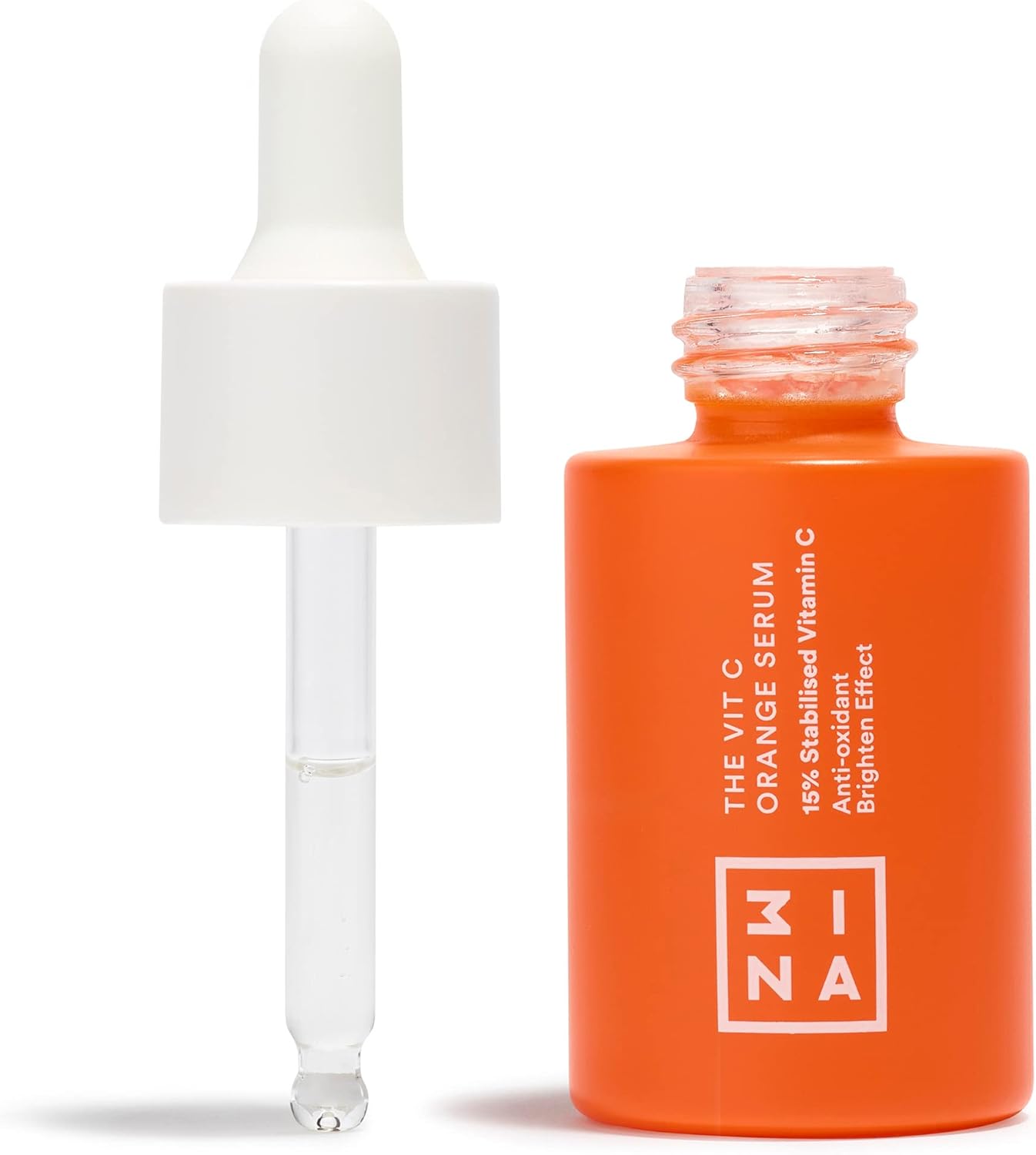 3INA MAKEUP - The Vit C Orange Serum - Transparent Facial serum 15% stabilized Vitamin C - Vitamin C serum for face with antioxidant effect - Brightens - Vegan - Cruelty Free