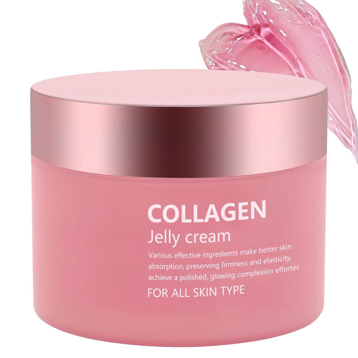 Collagen Jelly Cream - Contains Niacinamide & Freeze Dried Hydrolyzed Collagen -Elasticity & Hydration - Reduce Fine Lines & Dullness - Korean Glass-Shiny Skin Suitable for All Skin Types (3.38 Fl.Oz)