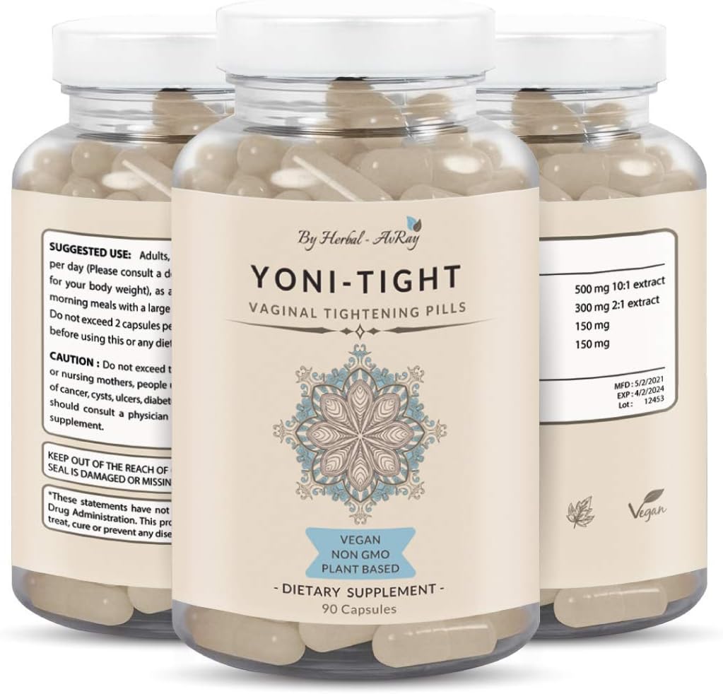 Yoni Tight – Natural Vaginal Tightening Pills – 90 Capsules – Vagy Rejuvenation for Tighten, Healthy, Lubricated Vagina– Vaginial Tightening Products with Kacip Fatimah Extract–Vag Tightener for Women