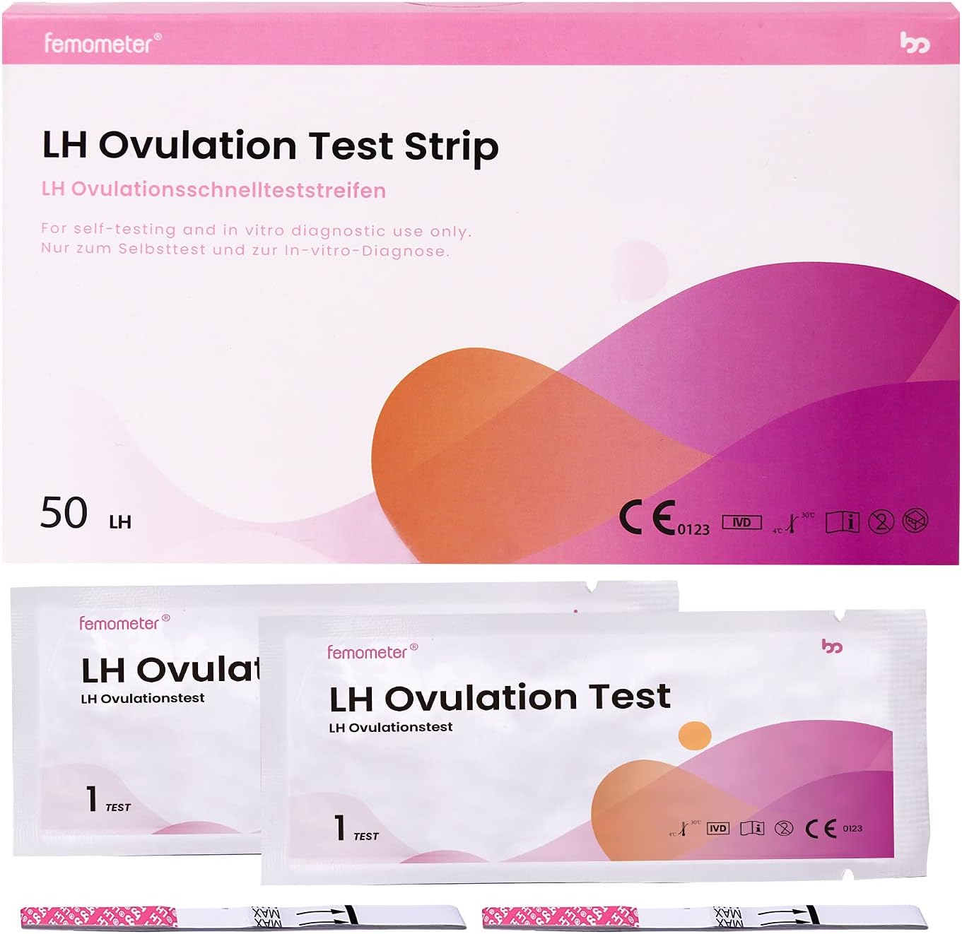 Ovulation Test Strips, LH Test Strips, Accurate Results, Sensitive Fertility Test Kit, 50pcs