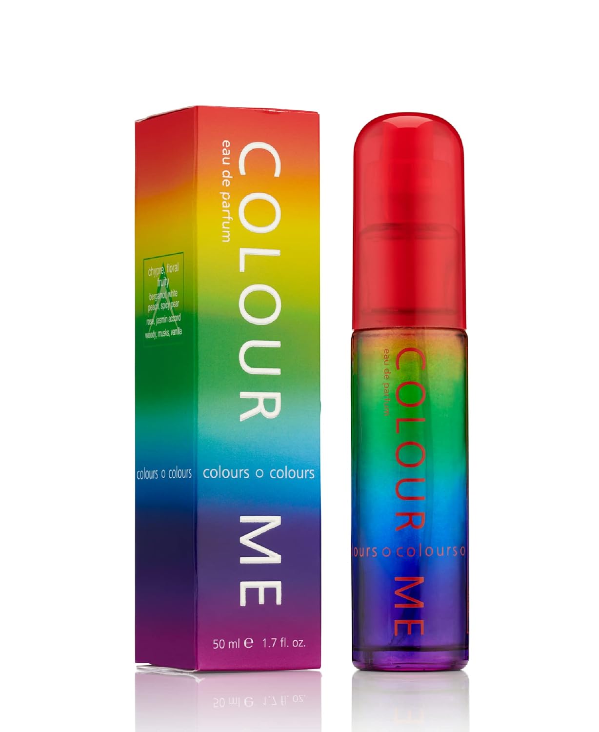 COLOUR ME Colours by Milton-Lloyd - Perfume for Women - Fresh and Fruity Scent - Bergamot and Peach Notes - Blended with Patchouli and Vanilla Notes - For Seductive Ladies - 1.7 oz EDP Spray