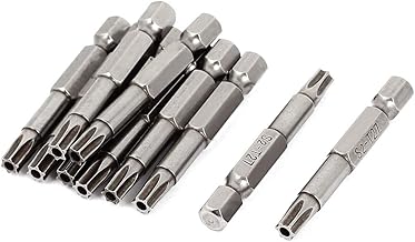 sourcing map 10pcs 1/4inch Hex Shank T27 Torx Security Screwdrivers Bits 50mm Length Star 6 Point Magnetic Screw Driver Bit
