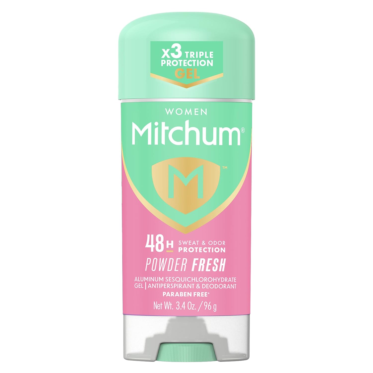 Mitchum Women’s Triple Odor Protection Antiperspirant & Deodorant Gel, Powder Fresh, 48HR Protection, 3.4 oz
