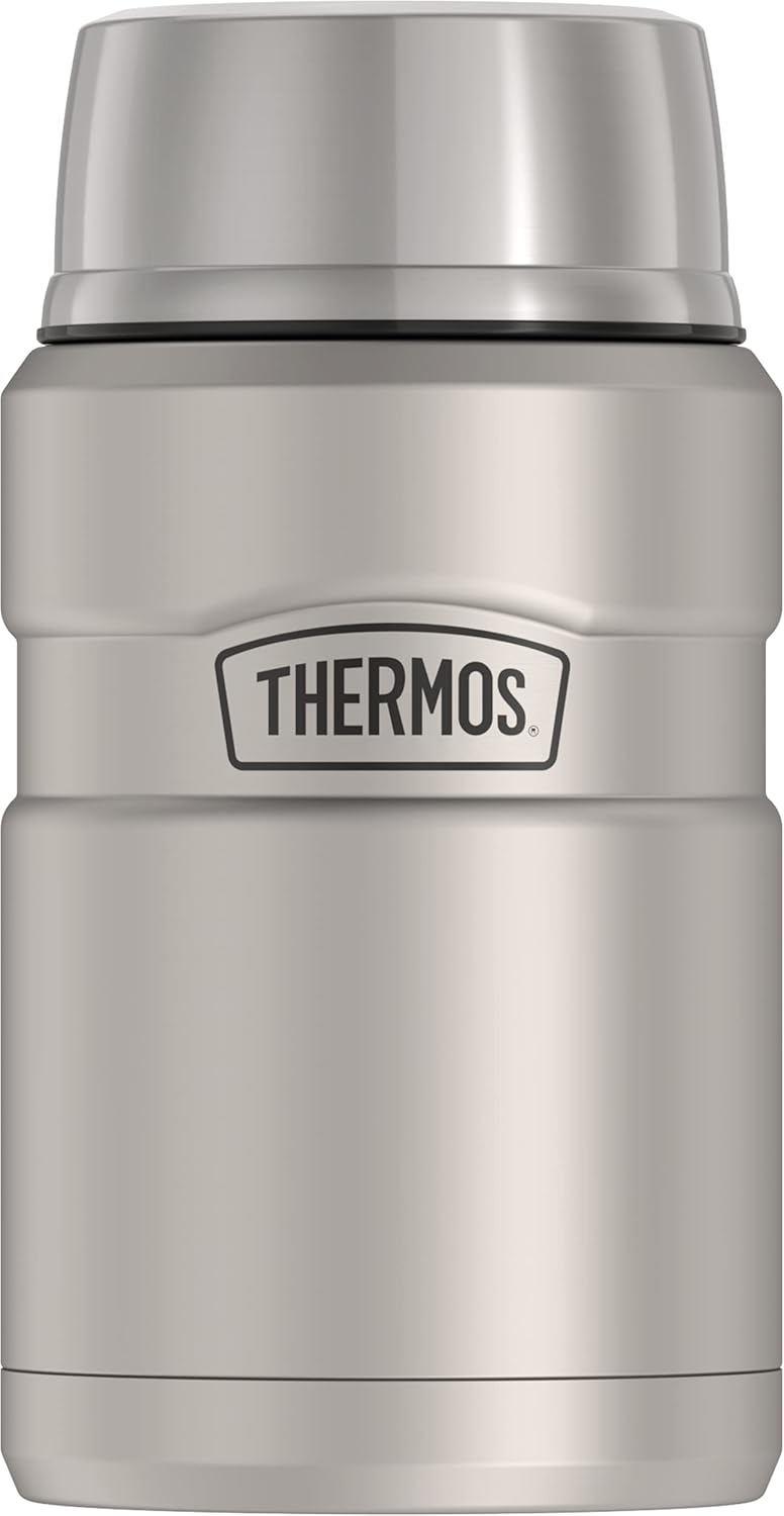 THERMOS Stainless King Vacuum-Insulated Food Jar, 24 Ounce, Matte Steel