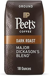 Peet's Coffee, Dark Roast Ground Coffee - Major Dickason's Blend 18 Ounce Bag