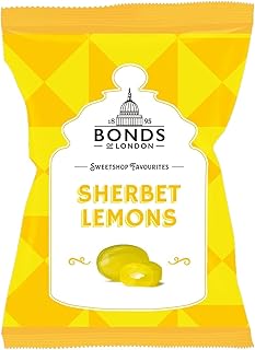 Original Bonds London Sherbet Lemons Bag Lemon Flavored Boiled Sweets With A Sherbet Centre Imported From The UK England British Candy Sweetshop Lemon Sherbets