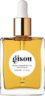 Gisou Honey Infused Hair Oil, Enriched with Mirsalehi Honey for Deep Nourishment, Hydration, Frizz Control, Heat Protection and Hair Shine, Hair Oil for Damaged Hair and Dry Hair (1.7 fl oz)