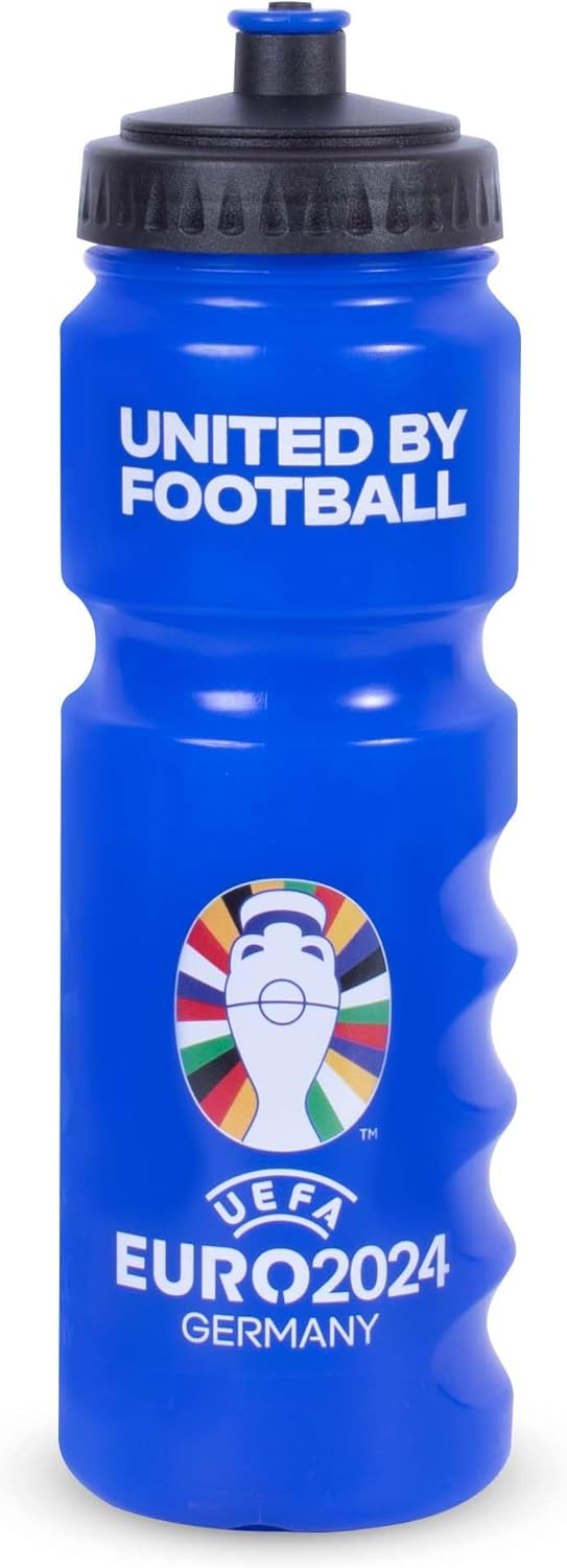 Hy-Pro Euro 2024 750ml Plastic Bottle, Officially licensed, 0.75L, Reusable, Retractable Nozzle, Lightweight, Sports bottle, BPA Free