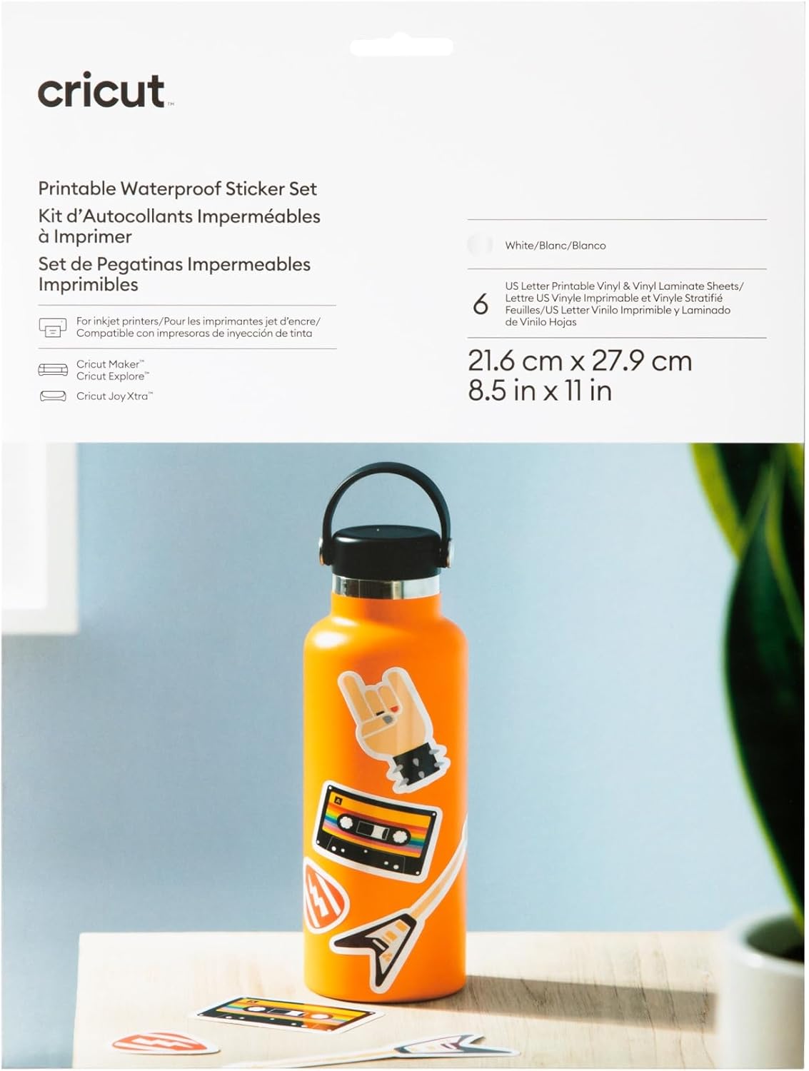 Cricut Printable Waterproof Sticker Set- White