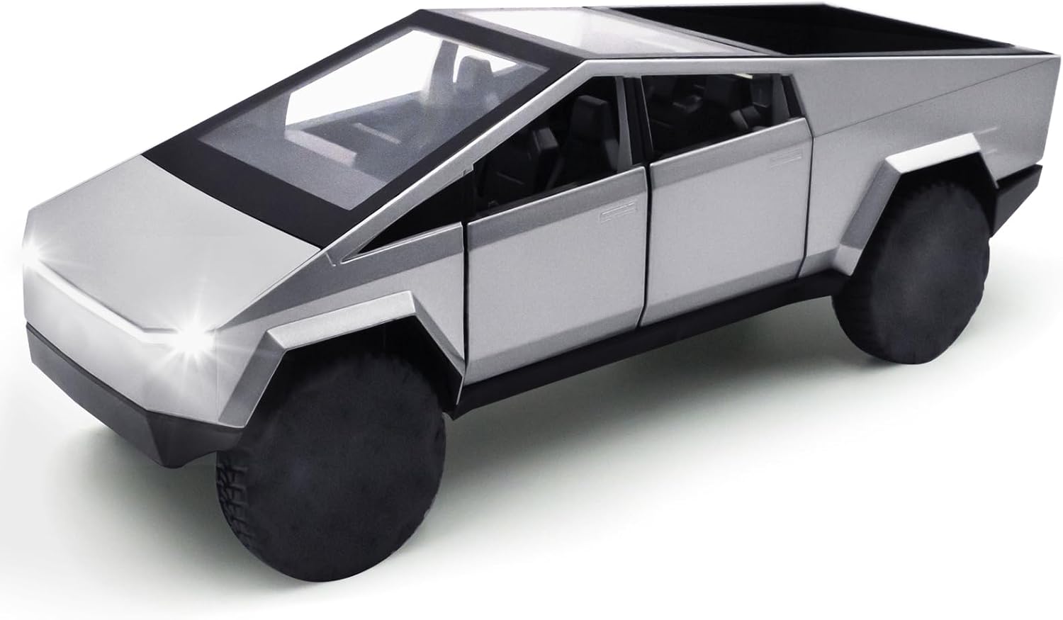 Truck Toy Model: 1/24 Diecast Metal Toy Trucks with Lights and Sounds, Mini Vehicles Toys for Boys, Ages 3 and Up (Silver