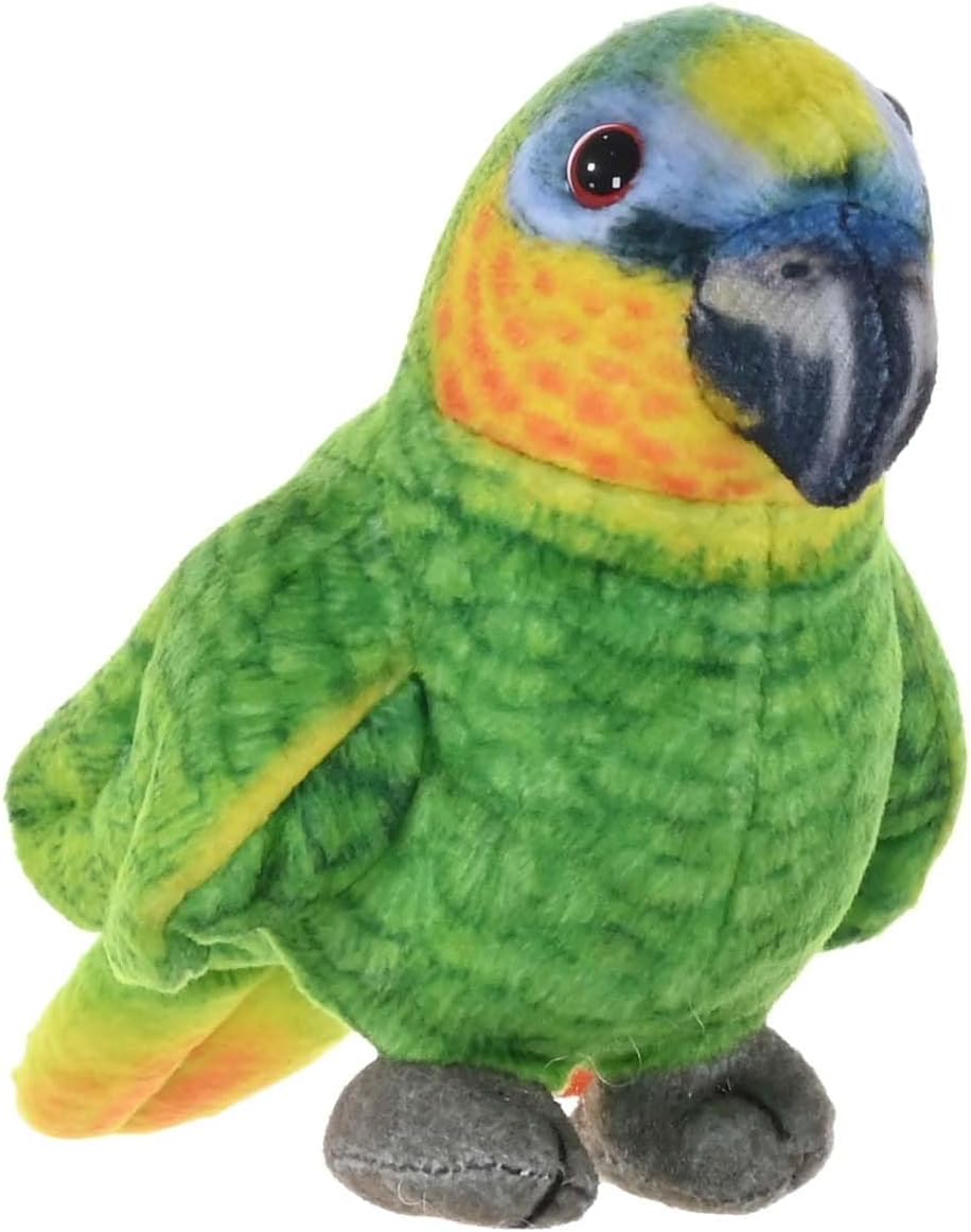 Wild Republic Rainforest Orange Winged Parrot, Stuffed Animal, 4.5 Inches, Plush Toy, Fill is Spun Recycled Water Bottles, Eco friendly