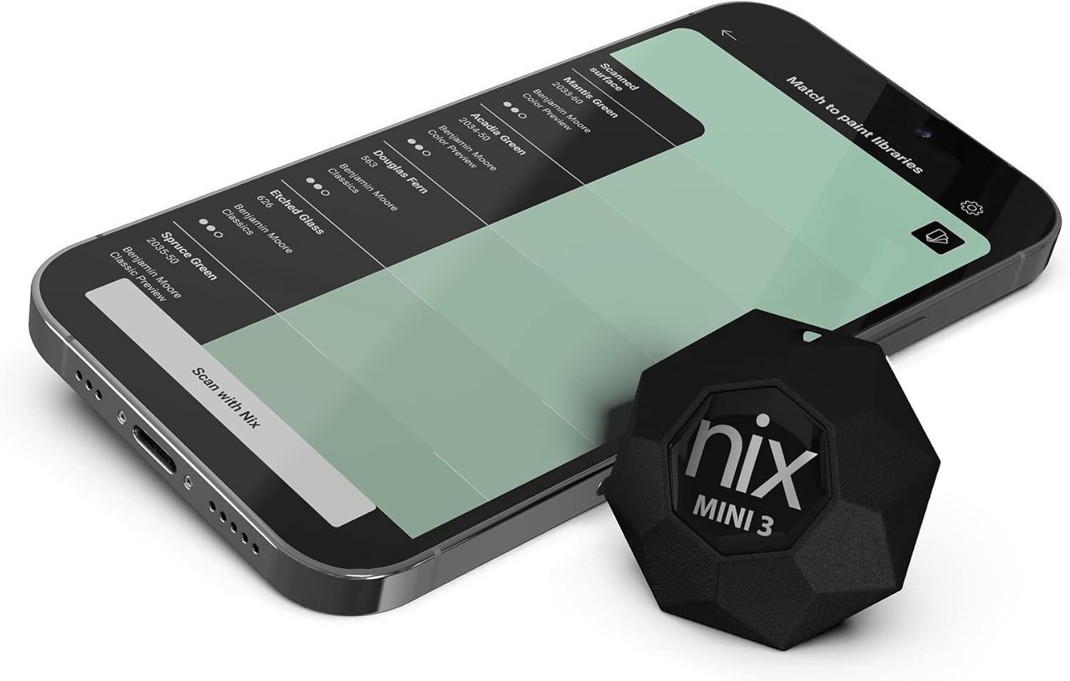 Nix Mini 3 Color Sensor - Paint Color Matching, CMYK, RGB, HEX. - Real-Life eyedropper Tool - for Painters, Graphic Designers, and More.