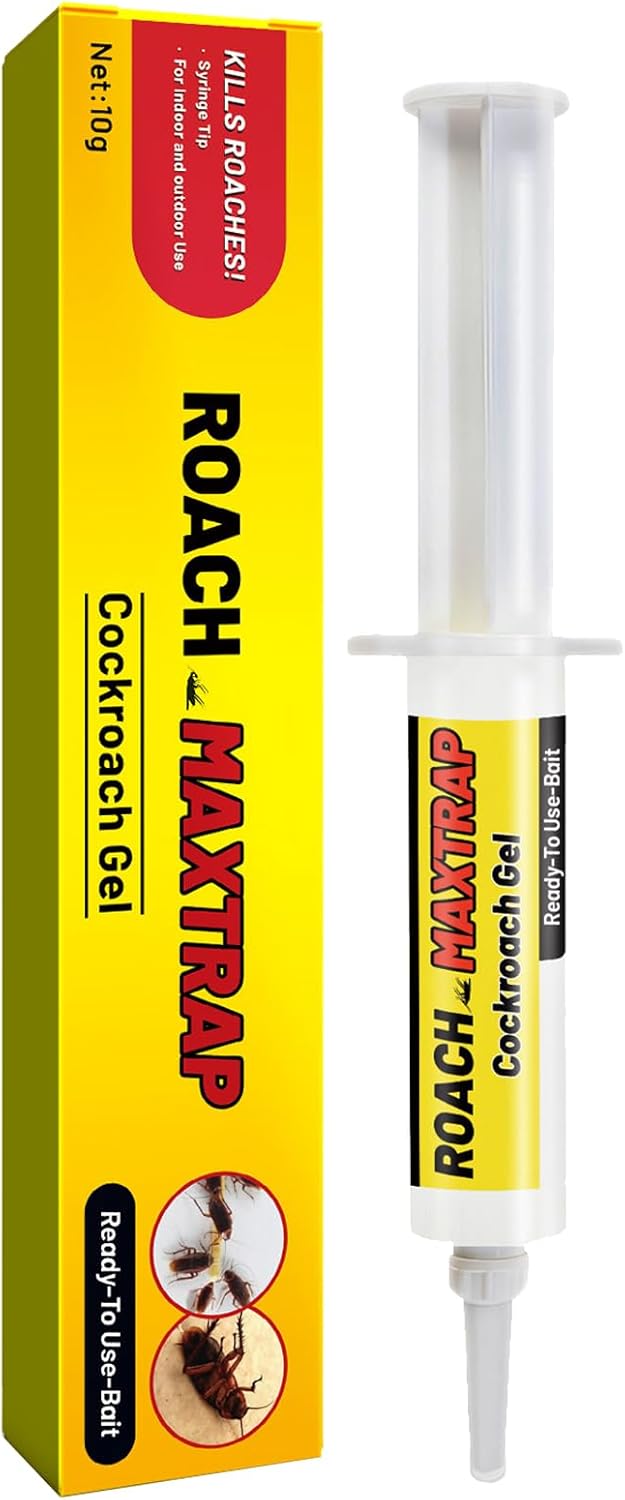 Ready to Use Cockroach Killer,Cockroach Control,Roach Trap Master,Bait Smart Roach Trap Sticky Indoor Traps,Eliminator for Toilet Bedroom Kitchen,10g