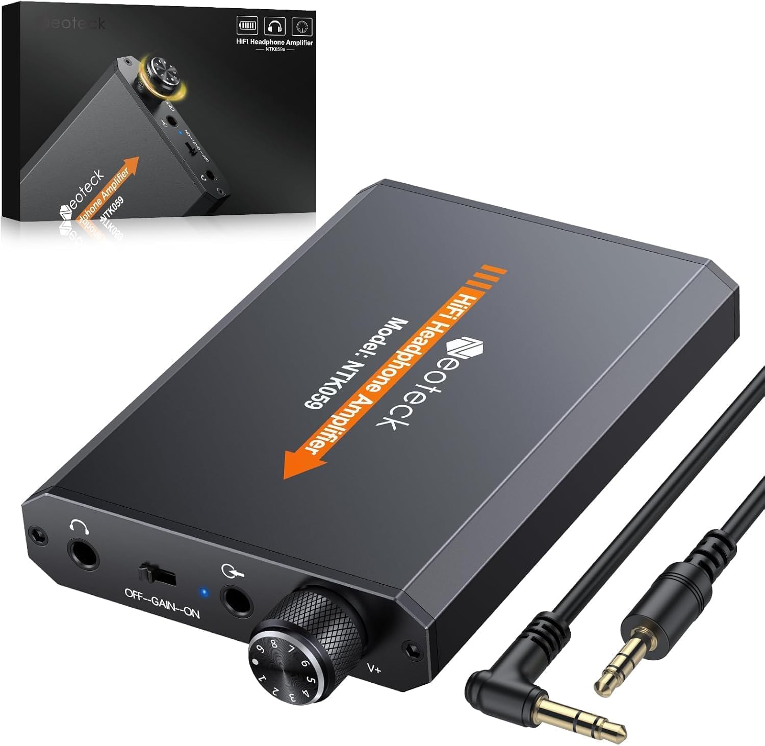 Neoteck 16-300 Ohm Portable Headphone Amplifier,3.5mm Jack Headphone Amp