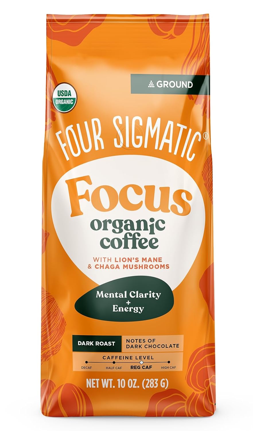 Four Sigmatic Organic Lion's Mane Ground Coffee, 10 OZ