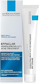 La Roche-Posay Effaclar Adapalene Gel 0.1% Acne Treatment | Retinoid Acne Cream | Acne Medication | Acne Gel For Blackheads & Whiteheads | Oil Free | Helps Clear And Prevent Acne & Clogged Pores