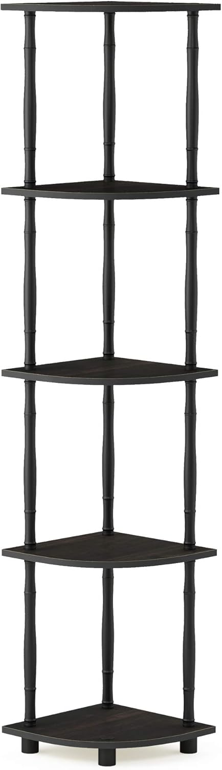 Furinno Toolless Shelves, Wood, Espresso/Black, one size