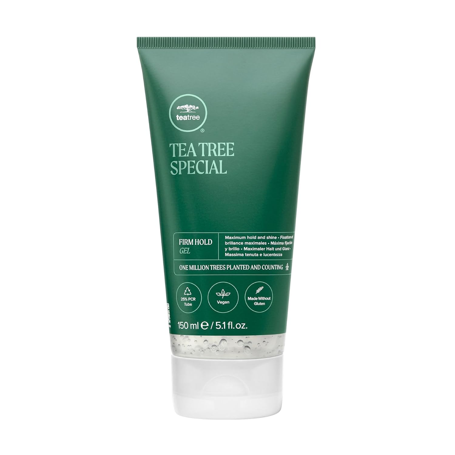 Tea Tree Firm Hold Gel, Hair Gel, Maximum Hold, High-Shine Finish, For All Hair Types