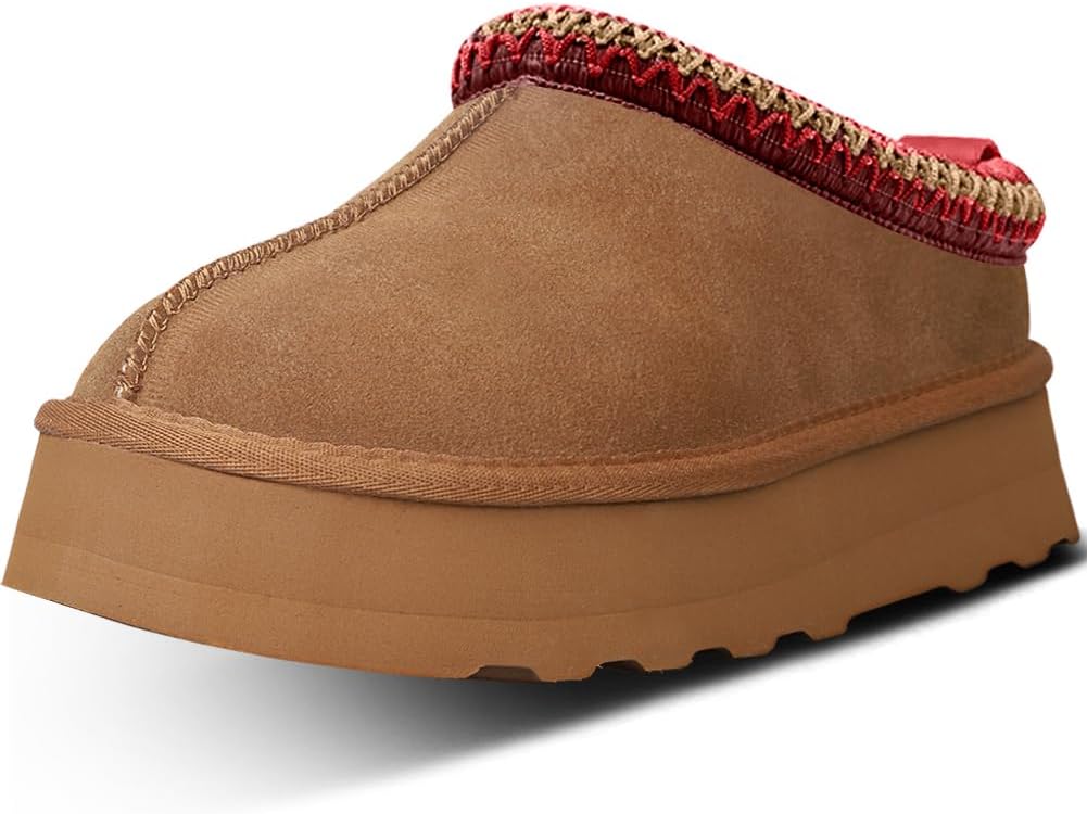 Platform Slippers Mini Boots for Women Fleece Lined Boots Platform Boots Anti-Slip Snow Platform Slippers for Women Outdoor