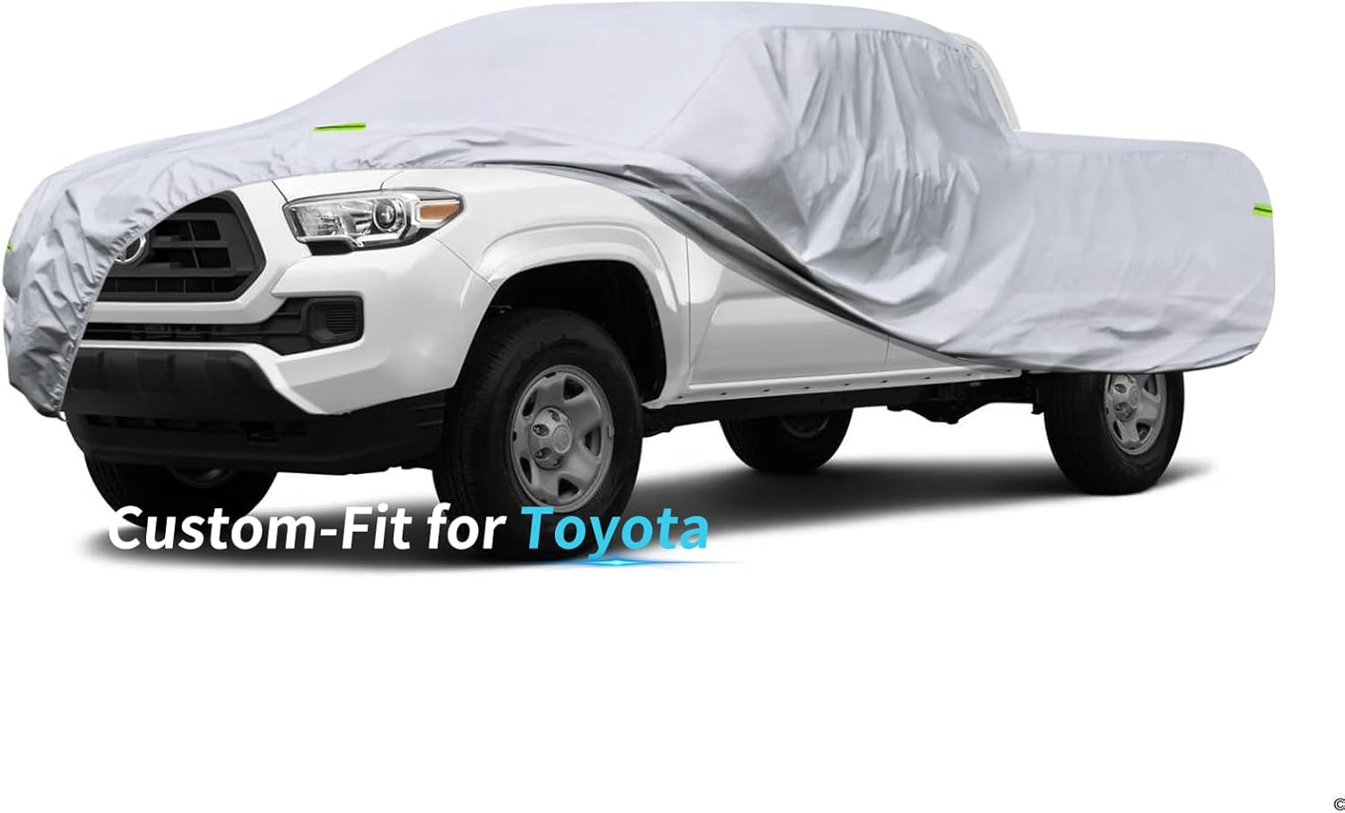 Custom-Fit for Toyota Car Cover, 7 Layers Car Cover Waterproof All Weather for Automobiles, Outdoor Full Cover Rain Sun UV Protection with Zipper (for Toyota Hilux)
