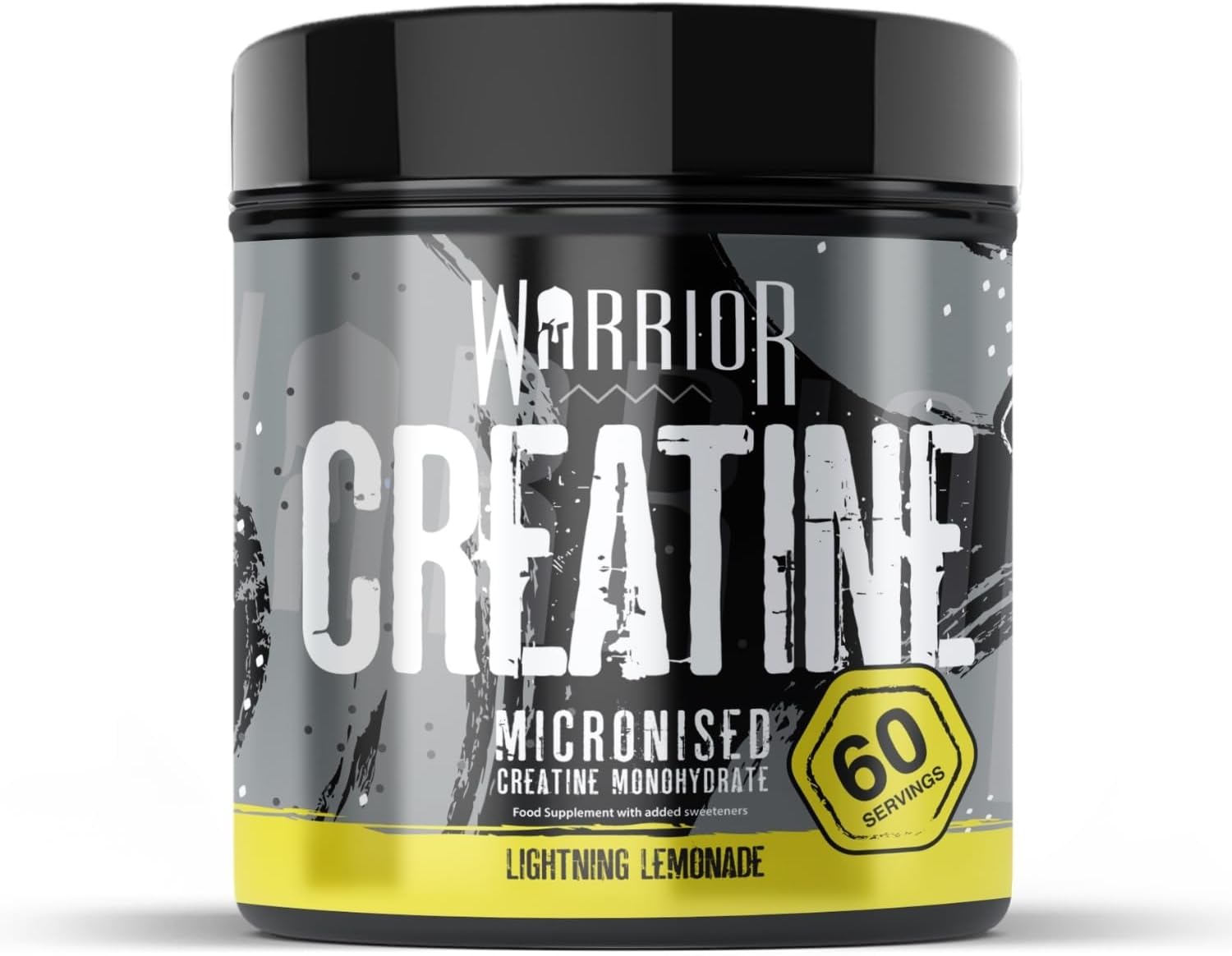 Warrior Creatine Monohydrate Powder 300g – 60 x 5g Servings – Proven to Support Physical Performance & Recovery (Not Tablets or Gummies) – Nutrition Supplement Post/Pre Workout (Lemonade)