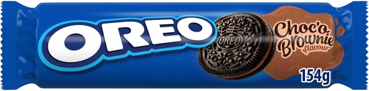 Oreo Sandwich Biscuit Filled with Choco Brownie Batter Flavoured Creme, 154 g (Pack of 1)
