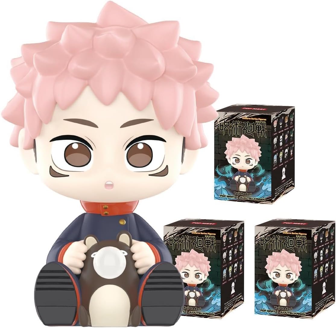 POP MART Jujutsu Kaisen Uniform Series Figures 3Boxes Exclusive Action Figure Box Toy Popular Collectible Art Toy Cute Figure Creative Gift, for Christmas Birthday Party Holiday