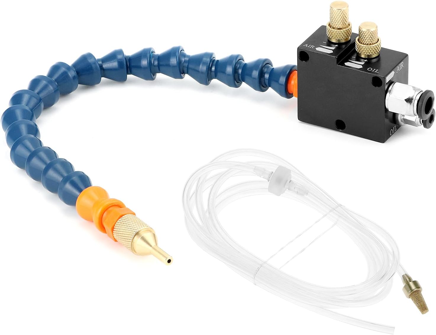 QWORK Mist Coolant Lubrication Spray System for CNC, Lathe, Milling & Drill Machines - Enhanced Metal Cutting & Engraving Efficiency