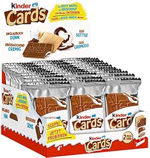 kinder cards chocolate wafers (30 pack of 2)