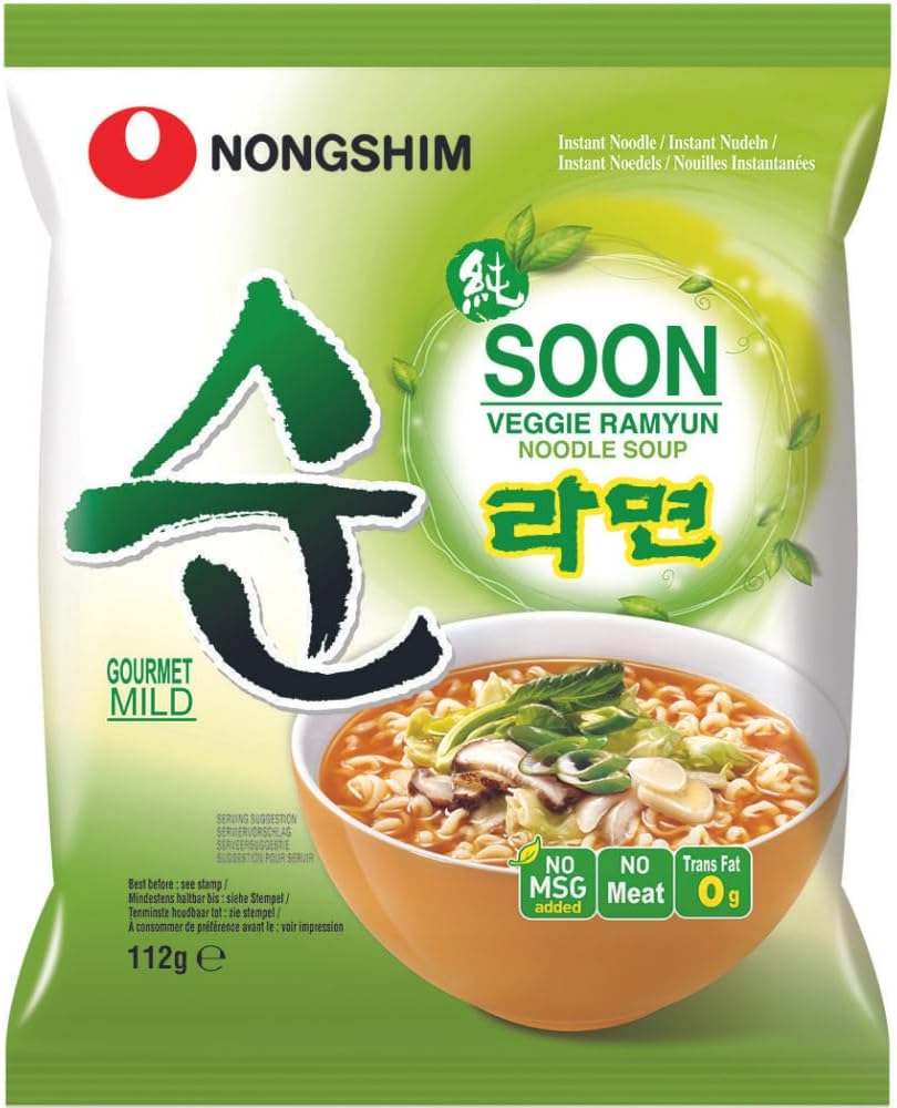 Nongshim Soon Veggie Ramyun Noodle Soup, 112g