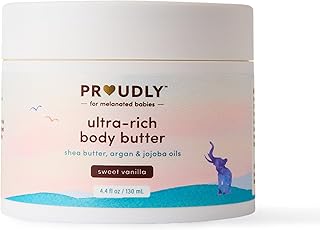 PROUDLY Ultra-Rich Body Butter by Gabrielle Union & Dwyane Wade, Lotion for Babies, Kids & Adults, Shea Butter & Argan Oil for Deep Moisture, Sweet Vanilla, 4.4 oz