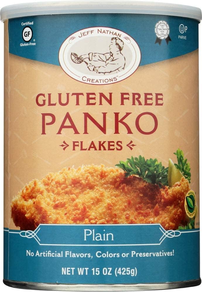Jeff Nathan Creations Gluten Free Breadcrumbs, Panko Crumbs, Plain 425g | No Artificial Flavours, Colours or Preservatives