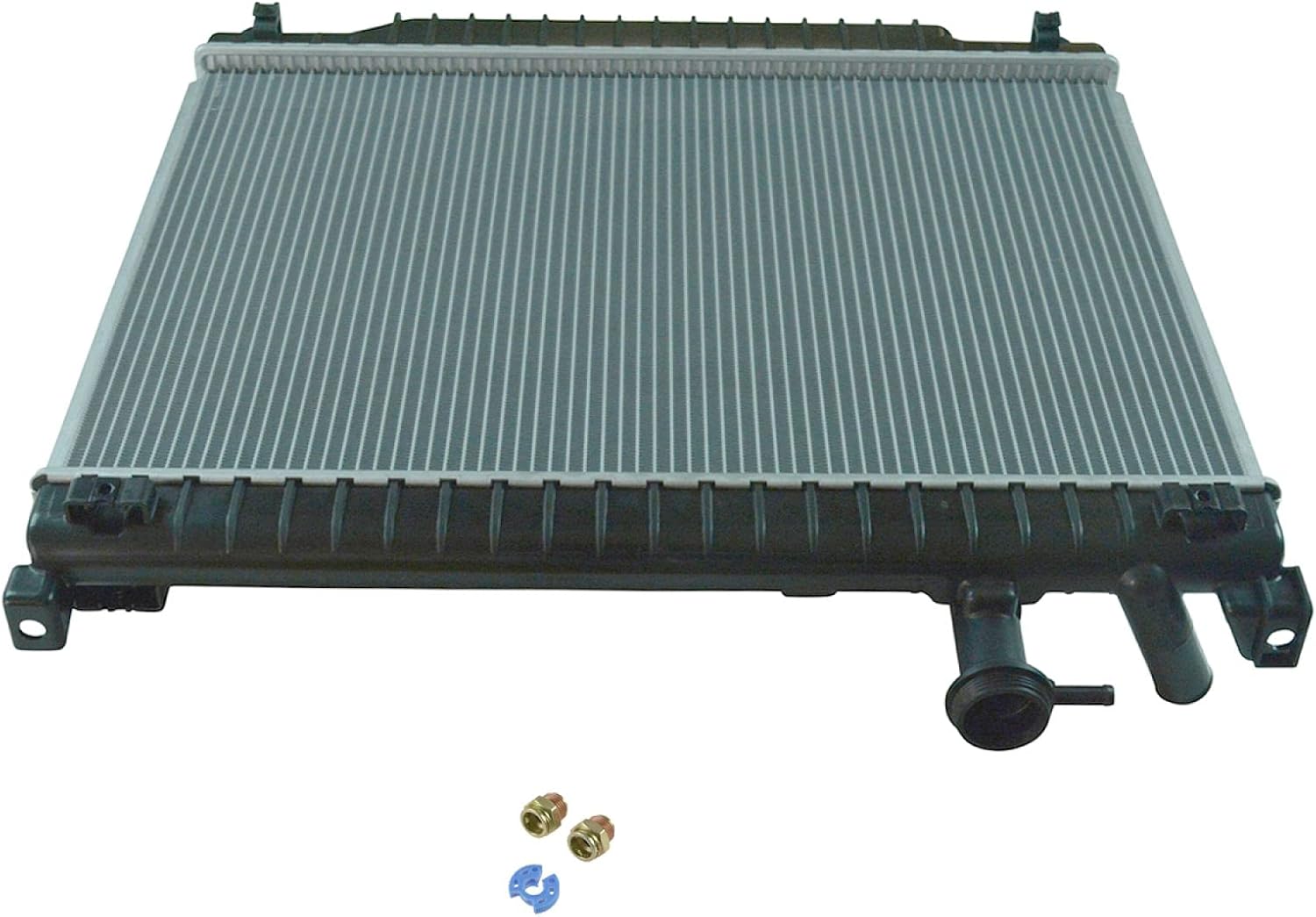 TRQ Radiator Assembly Aluminum Compatible with 04-07 Buick Rainier 06-09 Chevrolet Trailblazer 03-06 Trailblazer EXT 05-09 GMC Envoy Envoy XL 04-05 Envoy XUV Isuzu Ascender Saab 9-7x CU2563 GM3010421