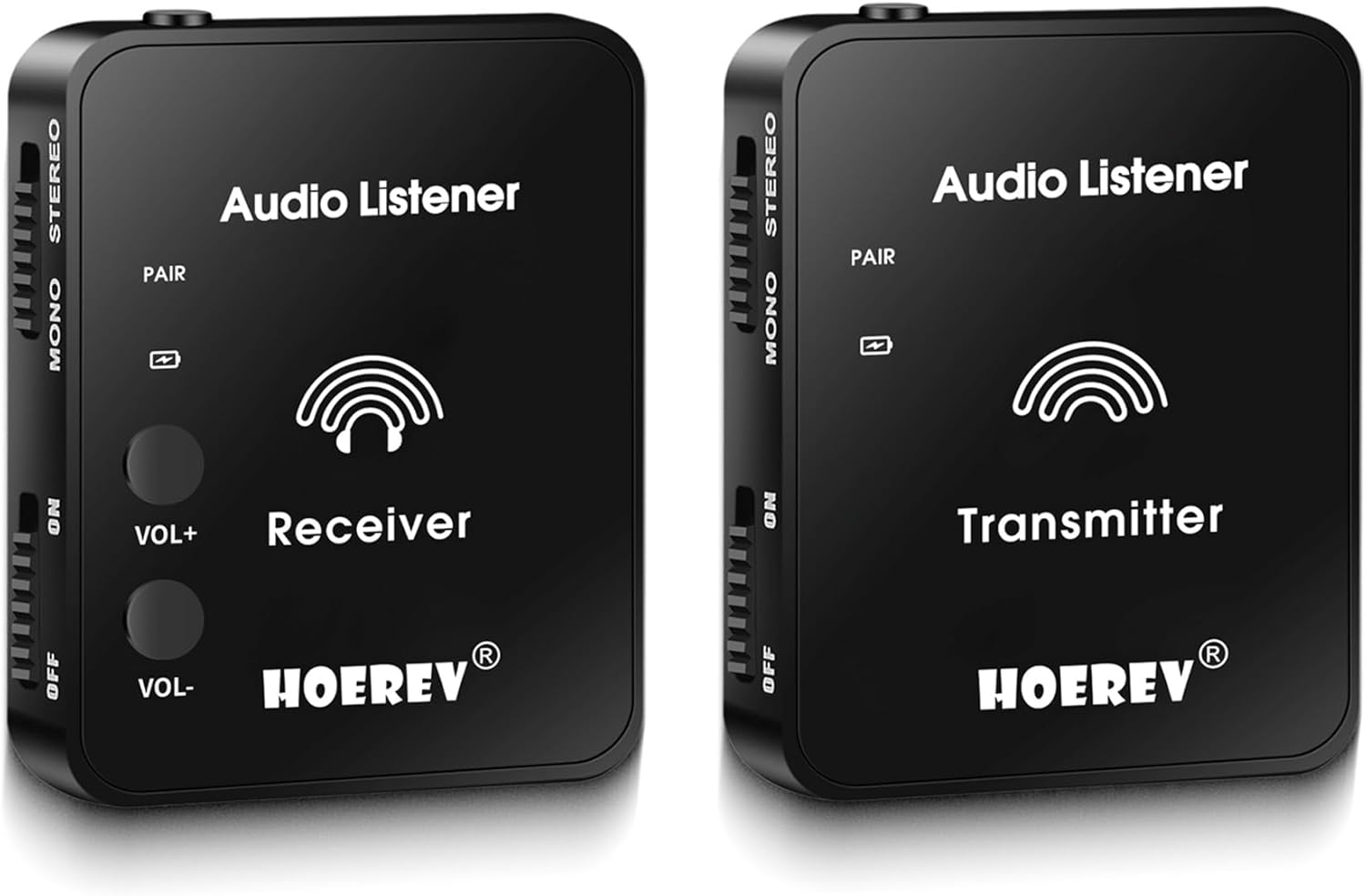 Hoerev Wireless in Ear Monitor System Studio Equipment Professional System Transmitter Guitar System with Rechargeable Battery for Studio Band Rehearsal Live Performance Camera Record