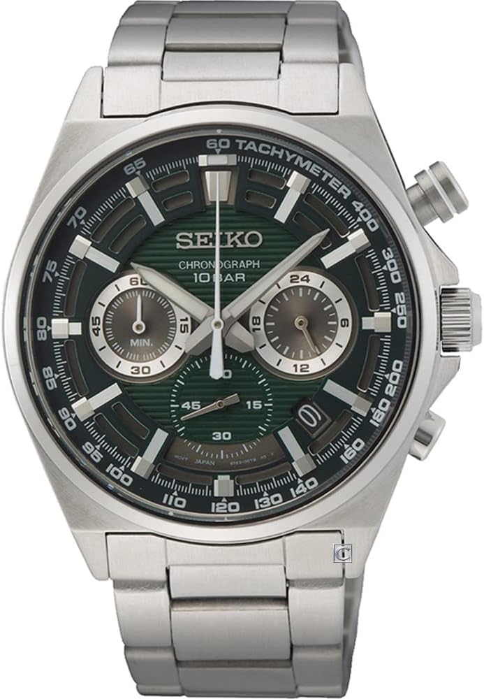 SEIKO Men Chronograph Quartz Watch with Stainless Steel Strap SSB405P1