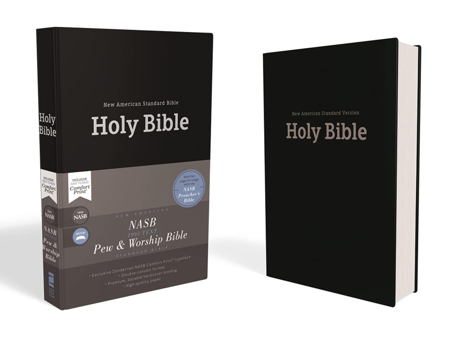 NASB, Church Bible (Pew Bible), Hardcover, Black, 1995 Text, Comfort Print