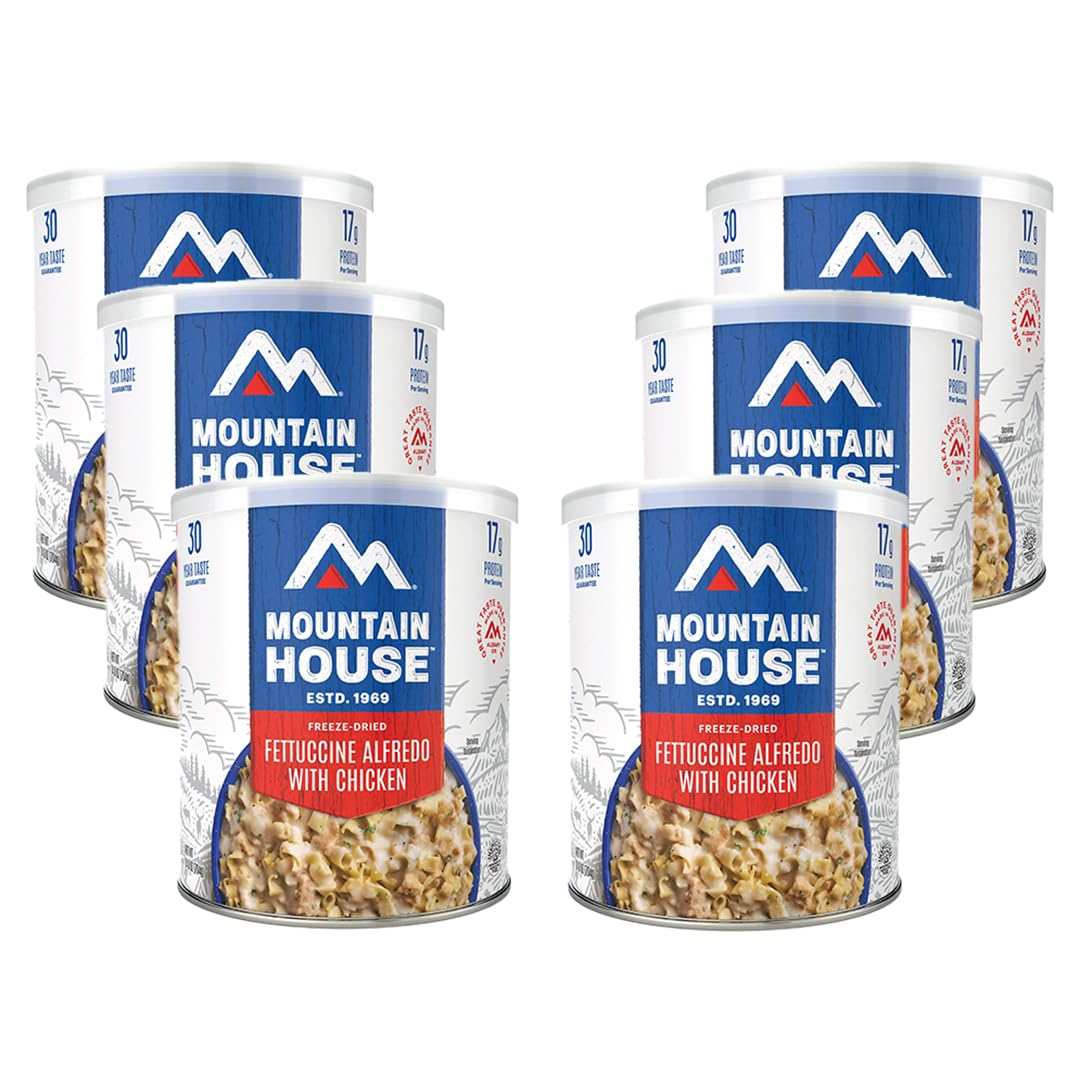 Mountain House Fettuccine Alfredo with Chicken #10 Can | Freeze-Dried Survival & Emergency Food | Gluten Free Hunting, Survival, Camping, Backpacking Food 6 Cans Per Case with 30 Year Taste Guarantee