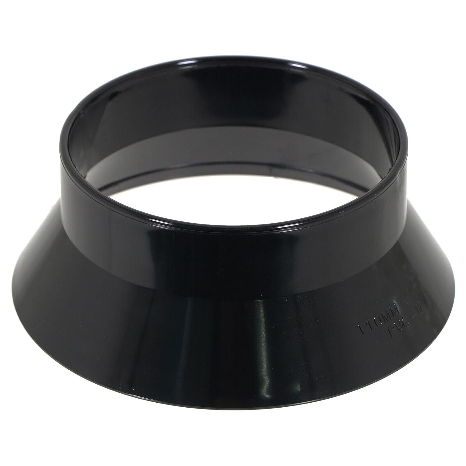 Spares2go 110mm Black uPVC Weathering Collar Roof Vent Sleeve Pipe Fitting