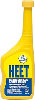 HEET Gas-Line Antifreeze And Water Remover - Removes Water From Fuel System - Prevents Gas-Line Freezing - Optimal For Winter Use Fast Cold Weather Starts, 12 fl. oz. (28201)