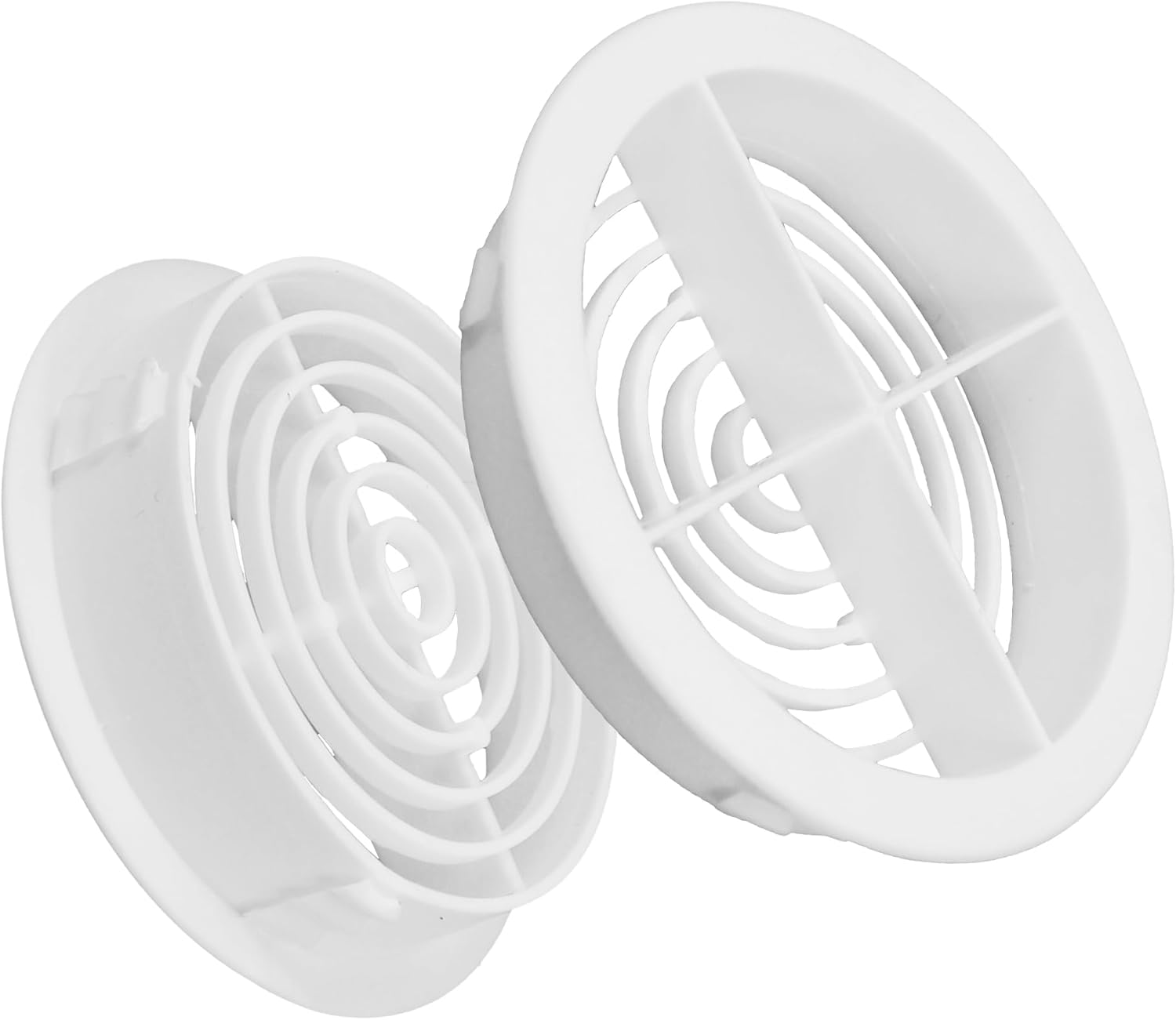 10 x 70mm White Plastic Round Soffit Air Vents / Upvc Push in Roof Disc / Fascia