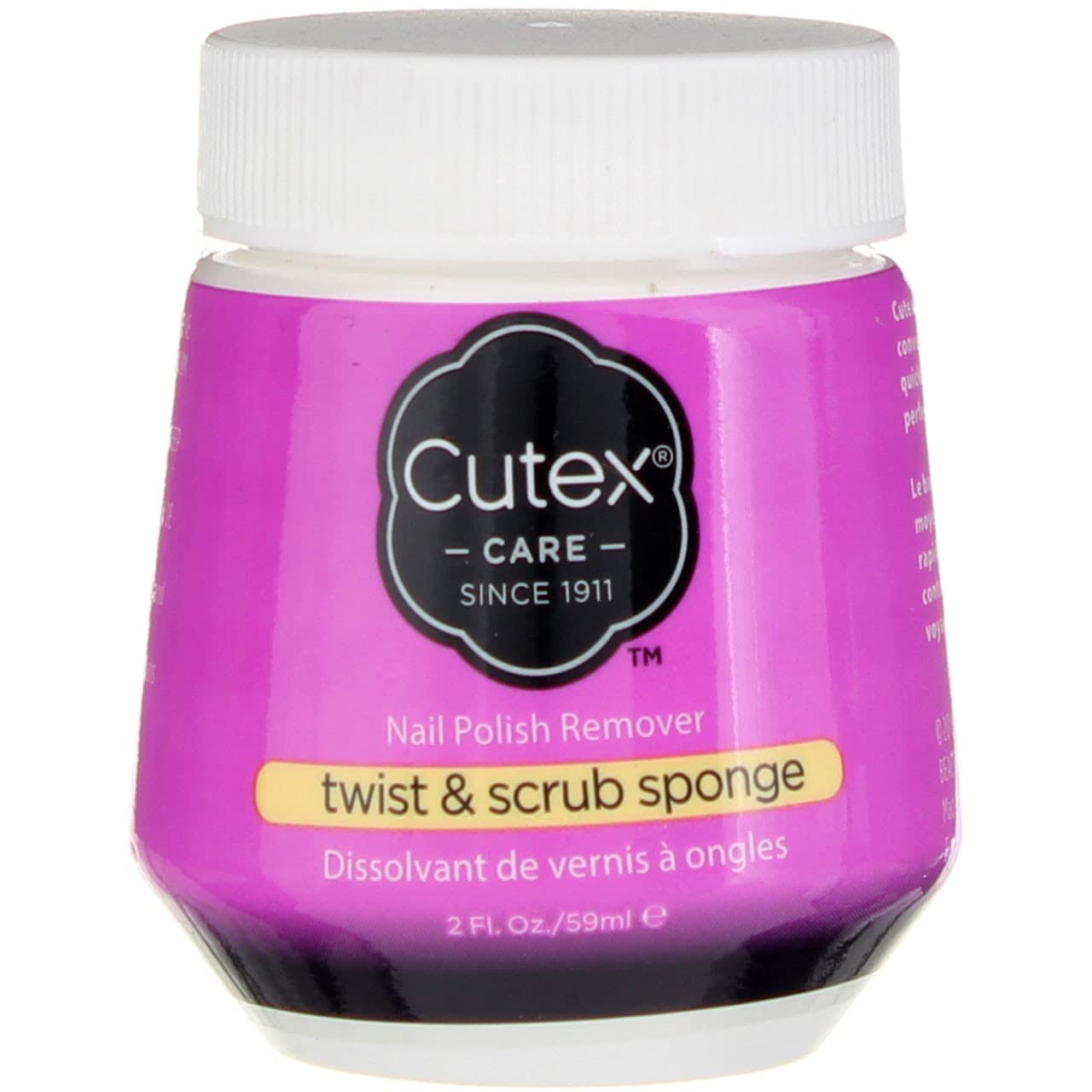 Cutex Nail Polish Remover Twist & Scrub Sponge 1.75 oz - 2 Pack
