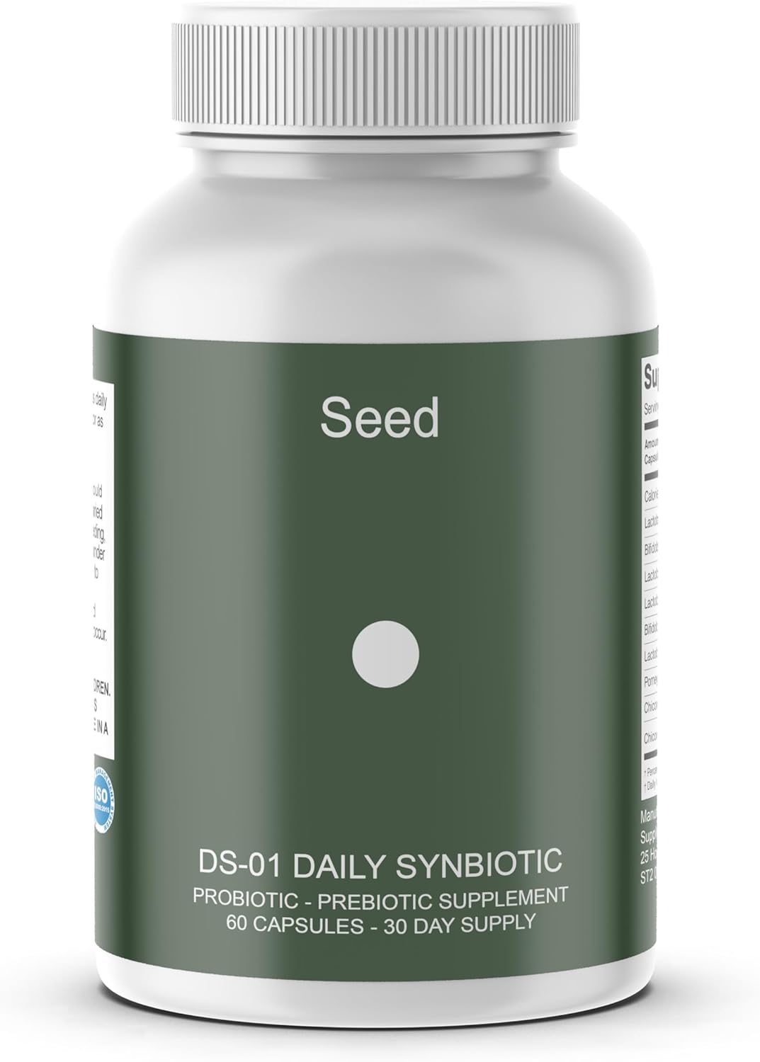Seed® DS-01™ Daily Synbiotic – 24-Strain Probiotic + Prebiotic Supplement – 60 Billion AFU – Gut Health & Digestive Support – 60 Capsules – Vegan, Non-GMO, Clinically Studied 60 Capsules
