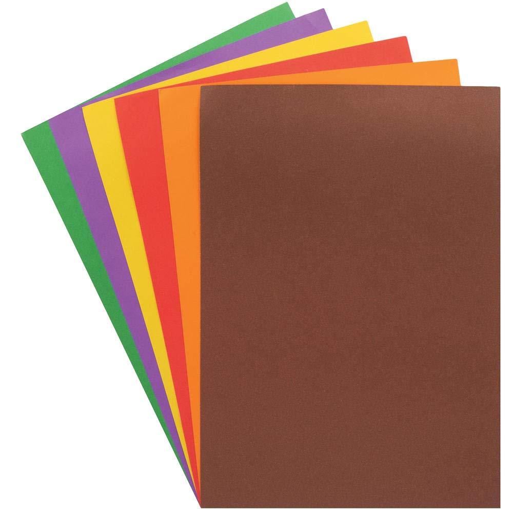 Baker Ross AX392 A4 Autumn Colours Card and Paper - Pack of 100, Value Pack of Creative Art Supplies for Kids, Christmas Crafts and Decorations.