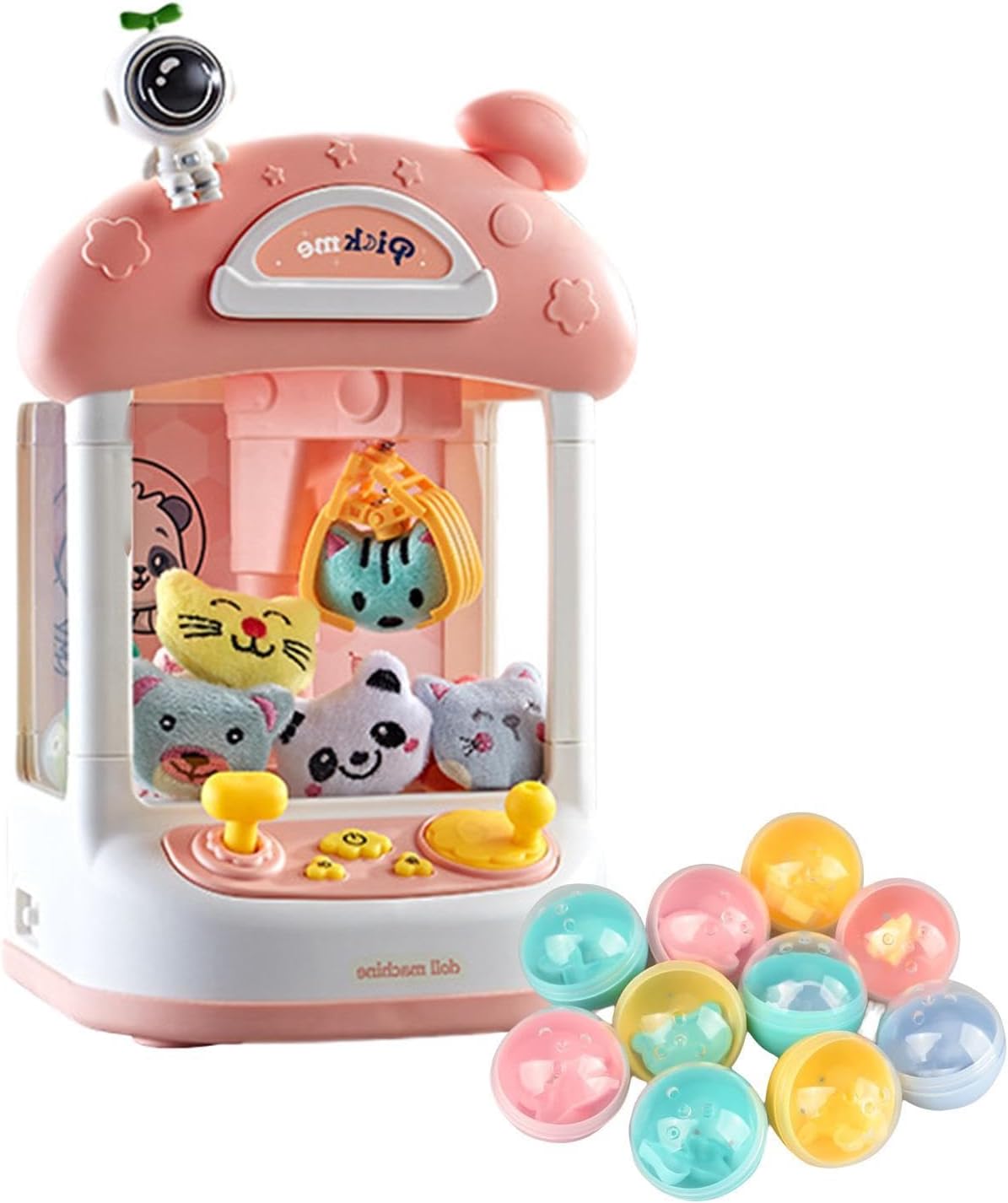 Minis Claw Machine for Girls Boys | Claw Machine with Plush Doll | Vending Machine Funny Arcade Games for Kids | USB/Battery Powered Home Minis Vending Machine for Children