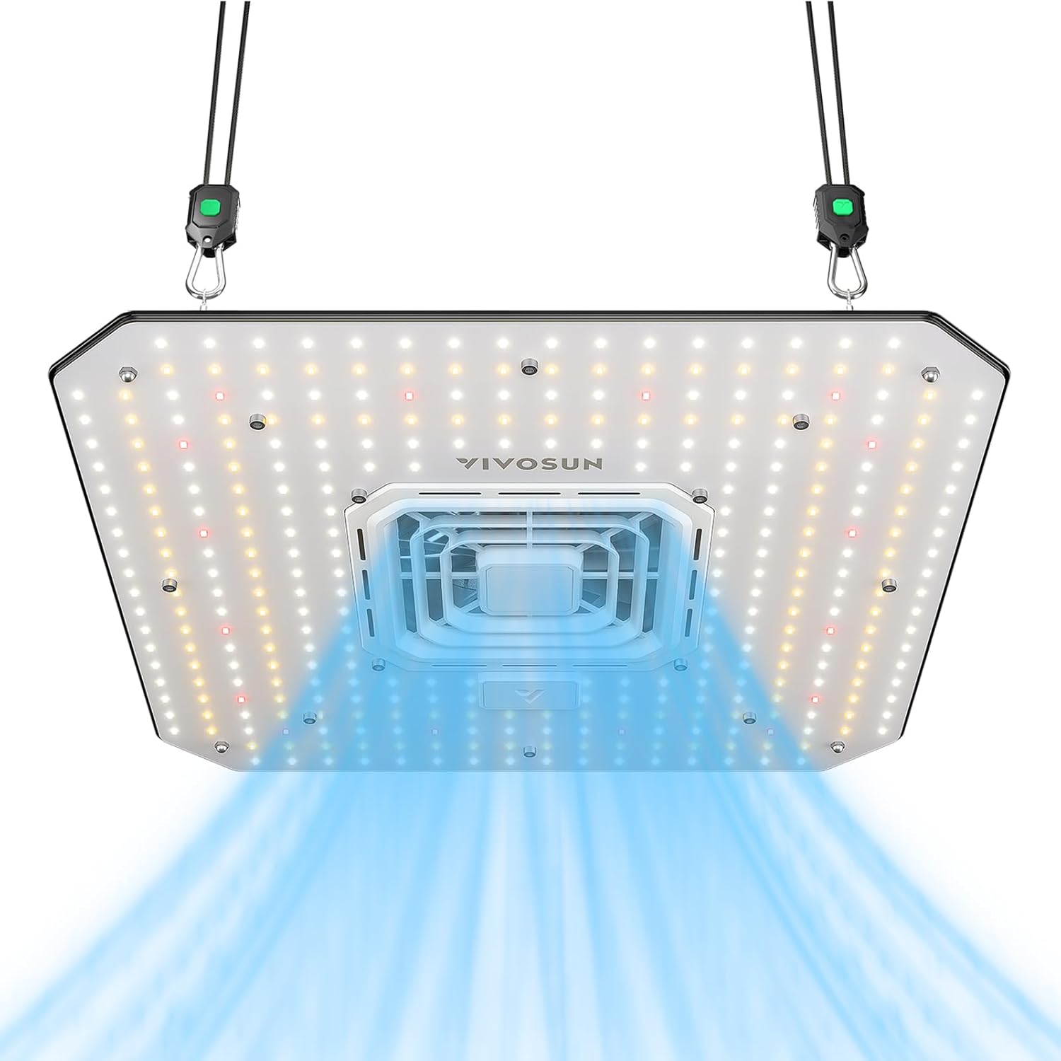 VIVOSUN AeroLight A100SE, LED Grow Light 100W for Indoor Plants with Integrated Circulation Fan, Compatible with App and Growhub Controller E42A/E25 to Achieve More Functions for 2x2/3x3 Grow Tent