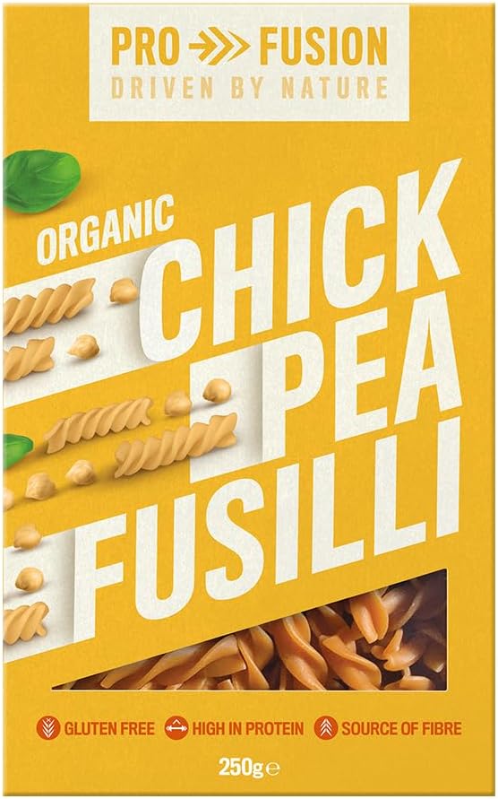 Profusion Organic Chickpea Fusilli, 250g - Grain-Free, High Protein & Vegan-Friendly Pasta