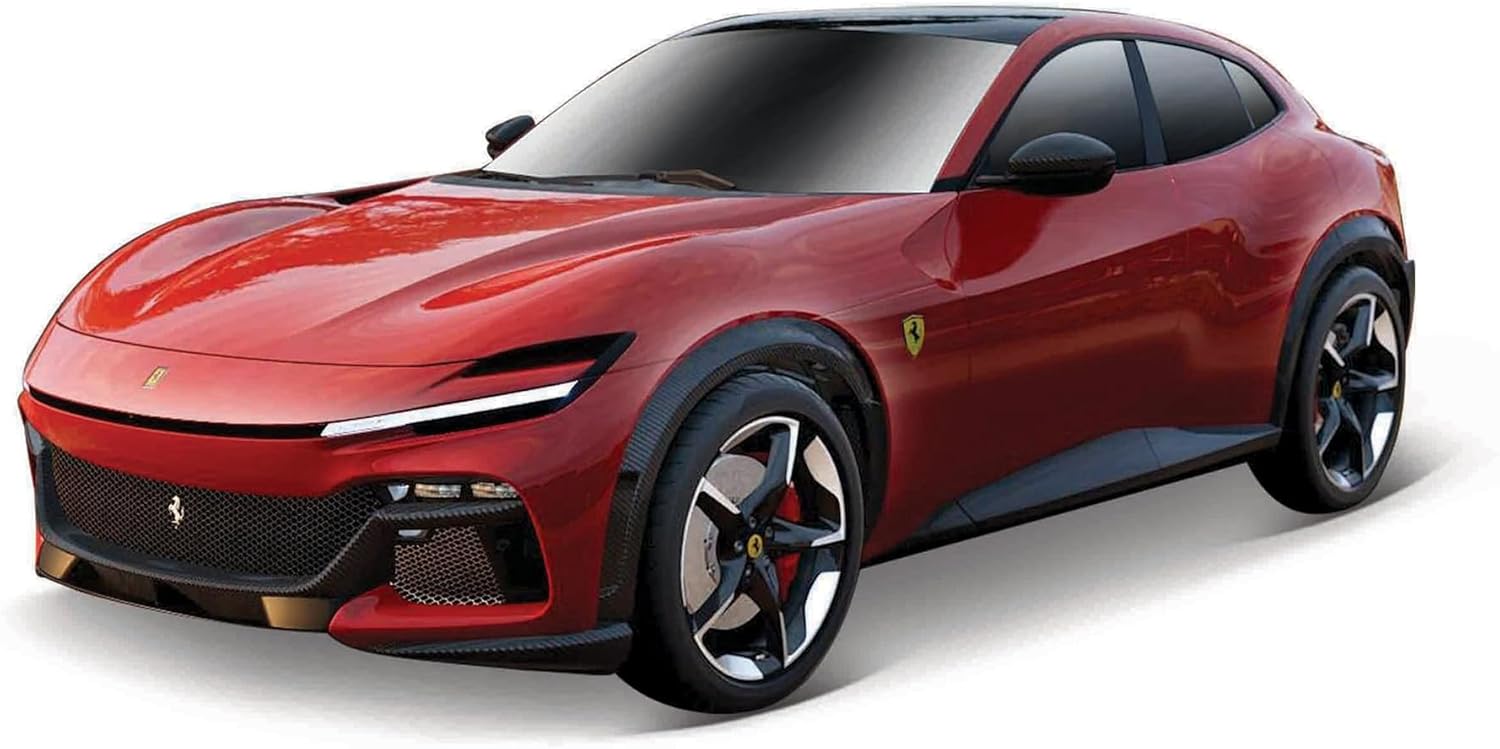 May Cheong Bburago FERRARI RACE & PLAY PUROSANGUE SUV - 1:43 Scale - Incredibly Detailed Die-Cast Replica Collectible Model Vehicle, Red