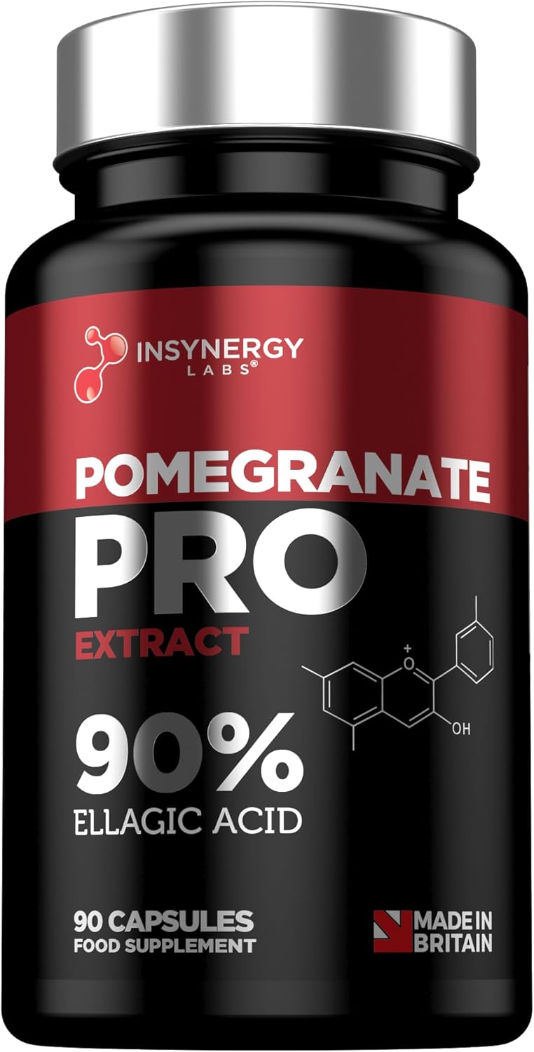 Pomegranate Capsules 42,000mg (Maximum Dose in UK) Superior 90% Ellagic Acid, High Strength Pomegranate Supplement Extract 90 Vegan Capsules